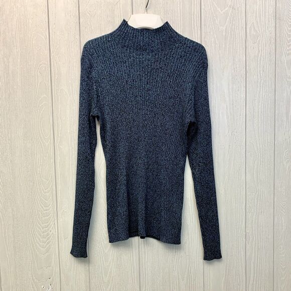 Athleta Blue Mock Neck Sweater Medium - Picture 1 of 4